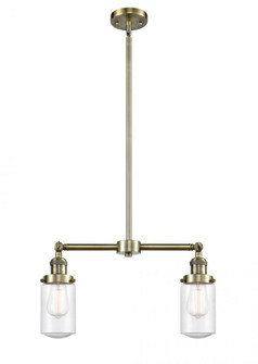 Dover - 2 Light - 21 inch - Antique Brass - Stem Hung - Island Light (3442|209-AB-G314-LED)