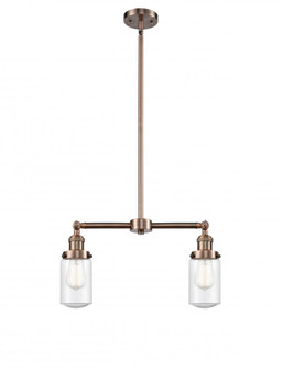 Dover - 2 Light - 21 inch - Antique Copper - Stem Hung - Island Light (3442|209-AC-G314)