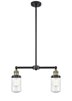 Dover - 2 Light - 21 inch - Black Antique Brass - Stem Hung - Adjustable Island Light (3442|209-BAB-G314-LED)