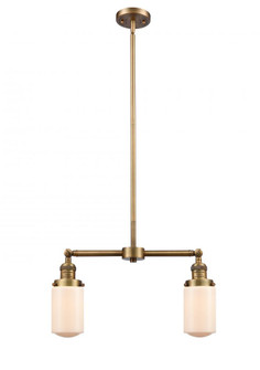 Dover - 2 Light - 21 inch - Brushed Brass - Stem Hung - Adjustable Island Light (3442|209-BB-G311-LED)