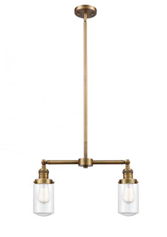 Dover - 2 Light - 21 inch - Brushed Brass - Stem Hung - Adjustable Island Light (3442|209-BB-G312)