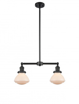 Olean - 2 Light - 22 inch - Matte Black - Stem Hung - Adjustable Island Light (3442|209-BK-G321-LED)