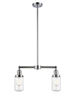 Dover - 2 Light - 21 inch - Polished Chrome - Stem Hung - Adjustable Island Light (3442|209-PC-G312)