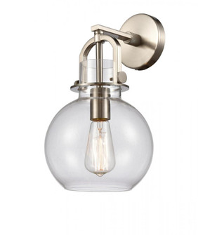 Newton Sphere - 1 Light - 8 inch - Brushed Satin Nickel - Sconce (3442|410-1W-SN-8CL-LED)