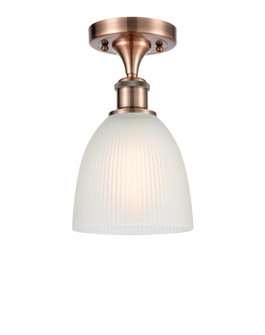Castile - 1 Light - 6 inch - Antique Copper - Semi-Flush Mount (3442|516-1C-AC-G381-LED)
