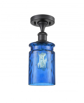 Candor 1 Light Semi-Flush Mount (3442|516-1C-BK-G352-BL)