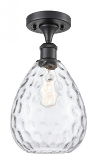 Waverly - 1 Light - 8 inch - Matte Black - Semi-Flush Mount (3442|516-1C-BK-G372-LED)