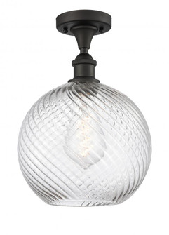 Large Twisted Swirl 1 Light Semi-Flush Mount (3442|516-1C-OB-G1214-10-LED)