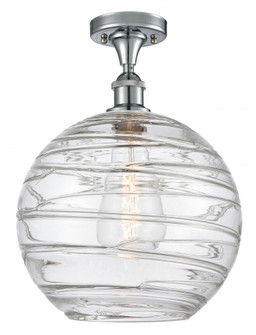 Athens Deco Swirl - 1 Light - 12 inch - Polished Chrome - Semi-Flush Mount (3442|516-1C-PC-G1213-12-LED)