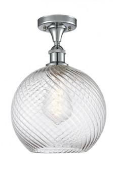Large Twisted Swirl 1 Light Semi-Flush Mount (3442|516-1C-PC-G1214-10-LED)