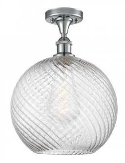 Athens Twisted Swirl - 1 Light - 12 inch - Polished Chrome - Semi-Flush Mount (3442|516-1C-PC-G1214-12-LED)