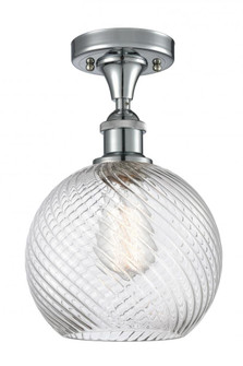 Twisted Swirl 1 Light Semi-Flush Mount part of the Ballston Collection (3442|516-1C-PC-G1214-8)