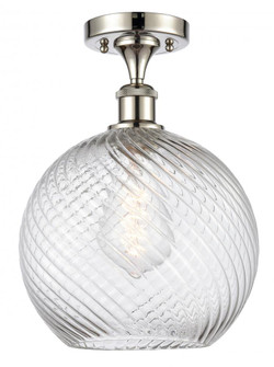 Large Twisted Swirl 1 Light Semi-Flush Mount (3442|516-1C-PN-G1214-10-LED)