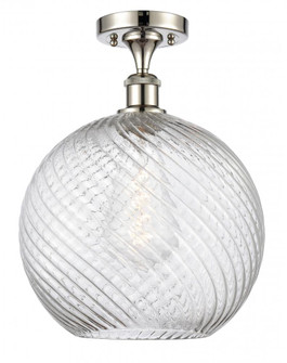 Athens Twisted Swirl - 1 Light - 12 inch - Polished Nickel - Semi-Flush Mount (3442|516-1C-PN-G1214-12)