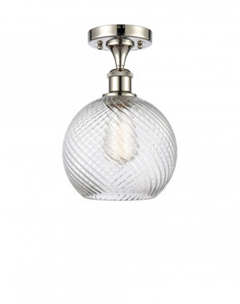 Twisted Swirl 1 Light Semi-Flush Mount part of the Ballston Collection (3442|516-1C-PN-G1214-8)