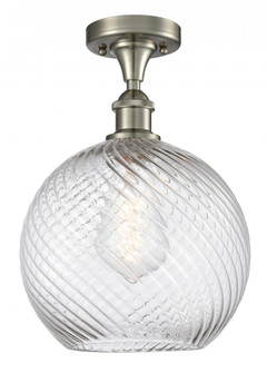 Large Twisted Swirl 1 Light Semi-Flush Mount (3442|516-1C-SN-G1214-10)