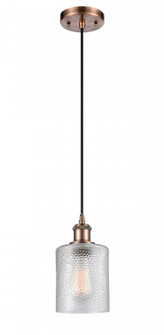 Cobbleskill - 1 Light - 5 inch - Antique Copper - Cord hung - Mini Pendant (3442|516-1P-AC-G112-LED)