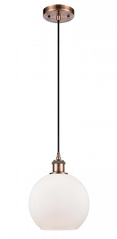 Athens - 1 Light - 8 inch - Antique Copper - Cord hung - Mini Pendant (3442|516-1P-AC-G121-LED)