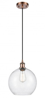 Athens - 1 Light - 10 inch - Antique Copper - Cord hung - Mini Pendant (3442|516-1P-AC-G124-10-LED)