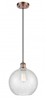 Athens - 1 Light - 10 inch - Antique Copper - Cord hung - Mini Pendant (3442|516-1P-AC-G125-10-LED)