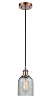 Caledonia - 1 Light - 5 inch - Antique Copper - Cord hung - Mini Pendant (3442|516-1P-AC-G257-LED)