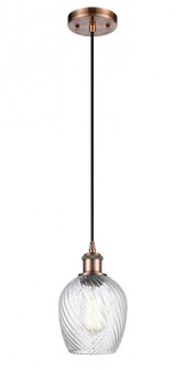 Salina - 1 Light - 6 inch - Antique Copper - Cord hung - Mini Pendant (3442|516-1P-AC-G292)