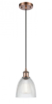 Castile - 1 Light - 6 inch - Antique Copper - Cord hung - Mini Pendant (3442|516-1P-AC-G382-LED)