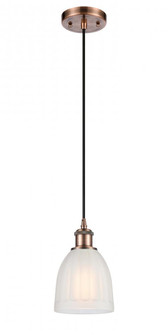 Brookfield - 1 Light - 6 inch - Antique Copper - Cord hung - Mini Pendant (3442|516-1P-AC-G441-LED)