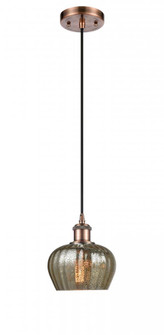 Fenton - 1 Light - 7 inch - Antique Copper - Cord hung - Mini Pendant (3442|516-1P-AC-G96-LED)