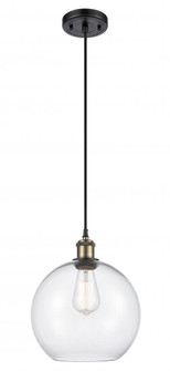 Athens - 1 Light - 10 inch - Black Antique Brass - Cord hung - Mini Pendant (3442|516-1P-BAB-G122-10)