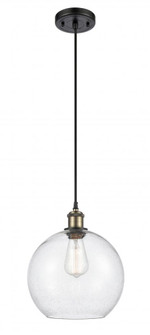 Athens - 1 Light - 10 inch - Black Antique Brass - Cord hung - Mini Pendant (3442|516-1P-BAB-G124-10-LED)
