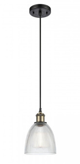 Castile - 1 Light - 6 inch - Black Antique Brass - Cord hung - Mini Pendant (3442|516-1P-BAB-G382)