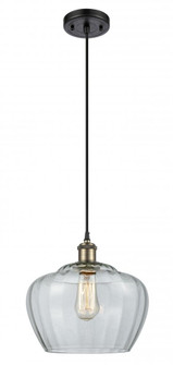 Fenton - 1 Light - 11 inch - Black Antique Brass - Cord hung - Mini Pendant (3442|516-1P-BAB-G92-L-LED)