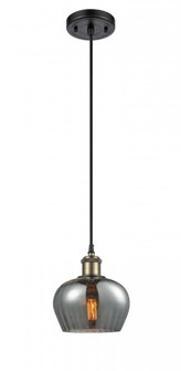 Fenton - 1 Light - 7 inch - Black Antique Brass - Cord hung - Mini Pendant (3442|516-1P-BAB-G93)