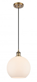 Athens - 1 Light - 10 inch - Brushed Brass - Cord hung - Mini Pendant (3442|516-1P-BB-G121-10)