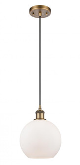 Athens - 1 Light - 8 inch - Brushed Brass - Cord hung - Mini Pendant (3442|516-1P-BB-G121-LED)