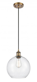 Athens - 1 Light - 10 inch - Brushed Brass - Cord hung - Mini Pendant (3442|516-1P-BB-G124-10)
