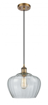 Fenton - 1 Light - 11 inch - Brushed Brass - Cord hung - Mini Pendant (3442|516-1P-BB-G92-L-LED)