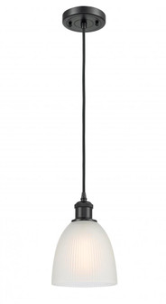 Castile - 1 Light - 6 inch - Matte Black - Cord hung - Mini Pendant (3442|516-1P-BK-G381)