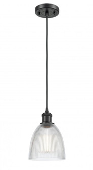 Castile - 1 Light - 6 inch - Matte Black - Cord hung - Mini Pendant (3442|516-1P-BK-G382)