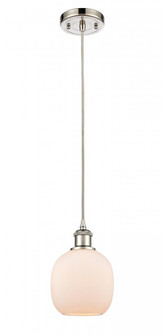 Belfast - 1 Light - 6 inch - Polished Nickel - Cord hung - Mini Pendant (3442|516-1P-PN-G101)