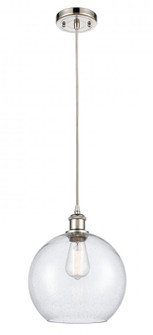 Athens - 1 Light - 10 inch - Polished Nickel - Cord hung - Mini Pendant (3442|516-1P-PN-G124-10-LED)
