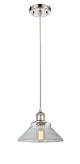 Orwell - 1 Light - 8 inch - Polished Nickel - Cord hung - Mini Pendant (3442|516-1P-PN-G132)