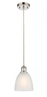 Castile - 1 Light - 6 inch - Polished Nickel - Cord hung - Mini Pendant (3442|516-1P-PN-G381)