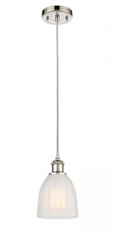Brookfield - 1 Light - 6 inch - Polished Nickel - Cord hung - Mini Pendant (3442|516-1P-PN-G441-LED)