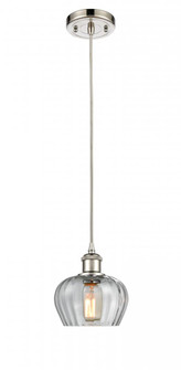 Fenton - 1 Light - 7 inch - Polished Nickel - Cord hung - Mini Pendant (3442|516-1P-PN-G92-LED)