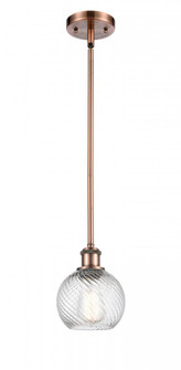 Twisted Swirl 1 Light 6 inch Mini Pendant (3442|516-1S-AC-G1214-6)