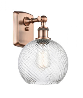 Twisted Swirl 1 Light Sconce part of the Ballston Collection (3442|516-1W-AC-G1214-8-LED)