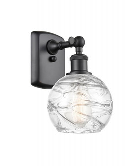 Athens Deco Swirl - 1 Light - 6 inch - Matte Black - Sconce (3442|516-1W-BK-G1213-6-LED)