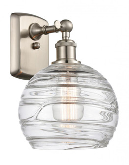 Athens Deco Swirl - 1 Light - 8 inch - Brushed Satin Nickel - Sconce (3442|516-1W-SN-G1213-8)